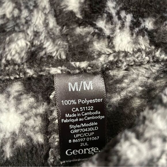 [M] Women’s George Black with White Snowflakes Fleecy Winter Pyjama Pant - Picture 8 of 8